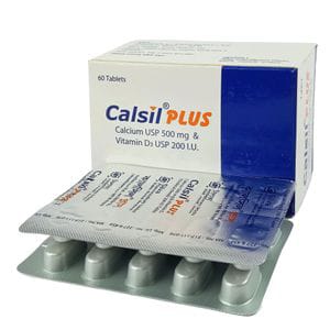 Tablet Calsil Plus 500mg+200iu (60pcs)